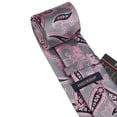 thumbnail image 6 of HISDERN Paisley Ties for Men Classic Extra Long Floral Tie and Pocket Square Formal Silk Necktie Set, 6 of 8