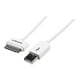 StarTech.com USB Apple 30-pin Dock Connector to Cable iPhone iPod iPad - Adaptateur de Charge / Données - Apple Dock Mâle vers USB Mâle - 3,3 Pieds - Blanc - pour P/N: ST73007UA – image 2 sur 4