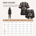 thumbnail image 4 of Women's 2 Piece Pajama Set Loungewear Short Sleeve Tee Top and Shorts Set, Fatima Hamsa Hand Evil Eye Ornaments, 4 of 5