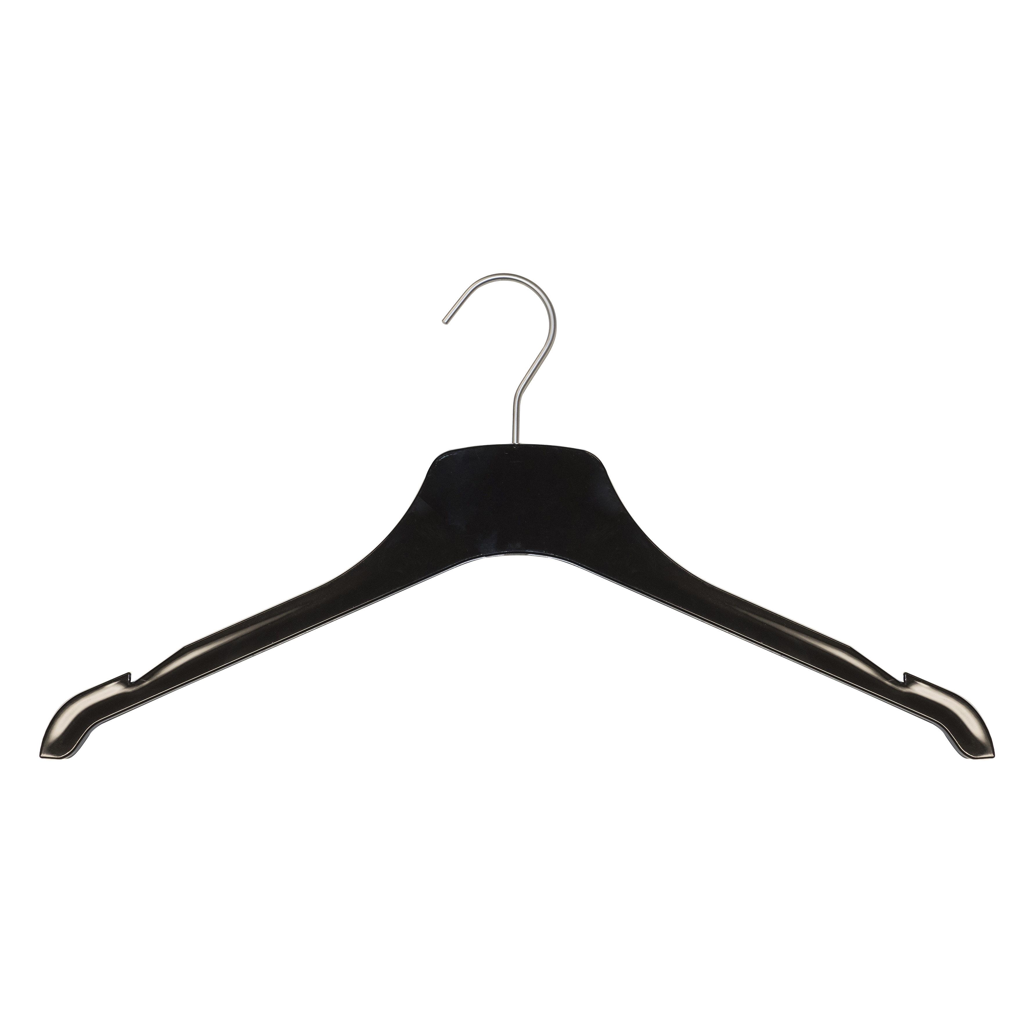 NAHANCO 9201750HU Acrylic Premium Shirt Hanger, 17", Black (Pack of 12)