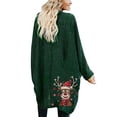 thumbnail image 1 of Uhndy Jackets for Women, Women Casual Christmas Printed Blouse Mid-Length Cardigan Long Sleeve Tops Sweater Winter Coats Christmas Gifts for Women, 1 of 6
