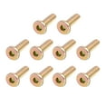 thumbnail image 1 of Unique Bargains M6 x 20mm Full Threaded Hex Socket Head Cap Screw Bolt Bronze Tone 10 Pcs, 1 of 3