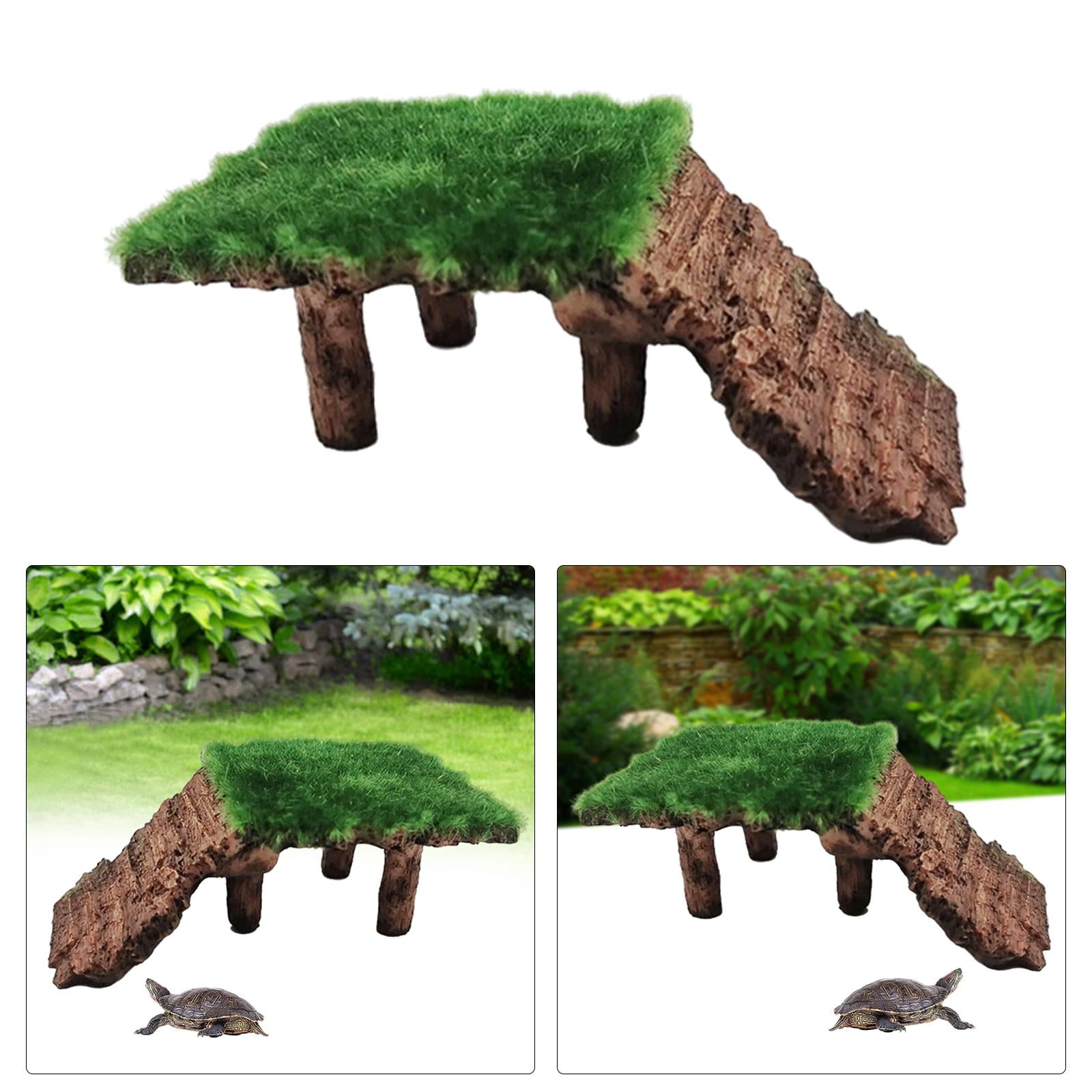 Aquarium Poly-Resin Turtle Reptile Climbing Ladder Basking Platform 11x6.5x4cm B