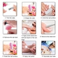 thumbnail image 3 of Amdohai 7-In-1 Nail Polish Remover Tools Kit with Nail Brush Sanding Files Clips Pusher Tweezers 4 Way Buffer Block Nail Shiner Sponge Nail Tools, 3 of 4