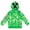 Green, variant on Minecraft Creeper Big Boys Fleece Zip Up Hoodie Little Kid to Big Kid