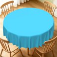 thumbnail image 2 of Tchckioa Solid Color 70 Inch Round Tablecloth,Oil-resistant Table Cloth Cover for Restaurant,Turquoise Blue, 2 of 6