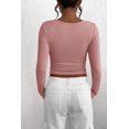 thumbnail image 2 of Remera Henley de Manga Larga para Mujer PRETTYGARDEN Otoño 2025 Rosa M, 2 of 8