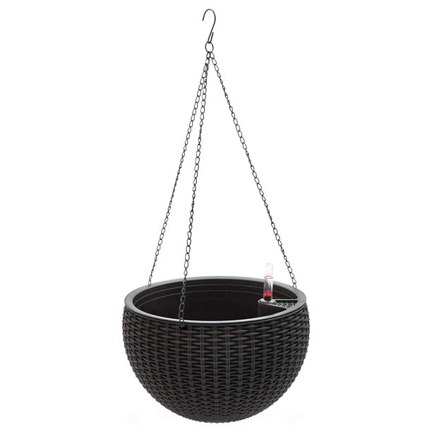 Self Watering Hanging Planter, 10 inch Diameter with 6