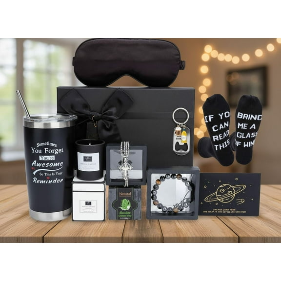 Birthday Gifts for Men Premium Gifts Baskets for Him Gifts Basket Ideas Set Thank You Gifts Man Retirement Gifts Father Birthday Presents for Dad Husband Boyfriend Box Christmas Gifts Baskets