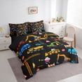 thumbnail image 3 of Manfei Boys Construction Truck Twin Bedding Sets 7-Piece, Tractor Machinery Bedding Comforter Set, Cartoon Vehicle Reversible Sheet Sets, Luxury Bedroom Decor, 3 of 7