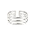 thumbnail image 1 of Thumb Ring Geometric Lines Shape Adjustable Opening Design Finger Ring Stainless Steel Finger Band Versatile Jewelry Gift, 1 of 8