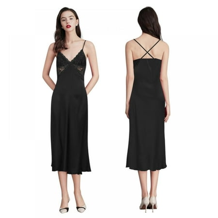 

Womens Chemises Nightgown Full Slip Sleep Dress Lace Lounge Sleepwear Dress