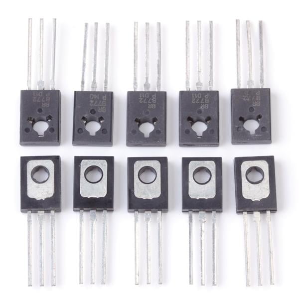 10pcs Transistor de potencia media Paquete convertidor TO-92MOD Cola Transistor de potencia media 10Pcs B772 PNP