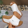 thumbnail image 4 of Dakaela Womens Summer Beach Sandals Open Toe Wedge Slides Ladies Comfortable Dressy Platform Slippers, 4 of 7