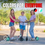 Folding Commuter Kick Scooter for Adults and Teens – Adjustable Handlebar – Big 200mm Wheels – Lightweight Durable Frame – Madd Gear Red Kruzer 200