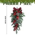 thumbnail image 6 of Christmas Inverted Tree Decoration with Pinecones & Berries, 20-Inch Upside Down Hanging Door Wall Decor, Inverted Christmas Tree Ornament for Holiday Home & Festival Display, 6 of 8
