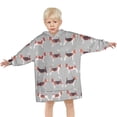 thumbnail image 3 of Animal Beagle Cute Dog Blanket Hoodies for Kids 6-13YR Oversize Wearable Blanket Hoodies for Boys Girls Teens, 3 of 7