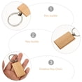 thumbnail image 5 of Dytern DIY 6PCS DIY Wood Keyring Pendants Creative DIY Keychain Decor Solid Wood DIY Keyring Pendant Wood Pendant Keychain Accessories for Man Male, 5 of 11