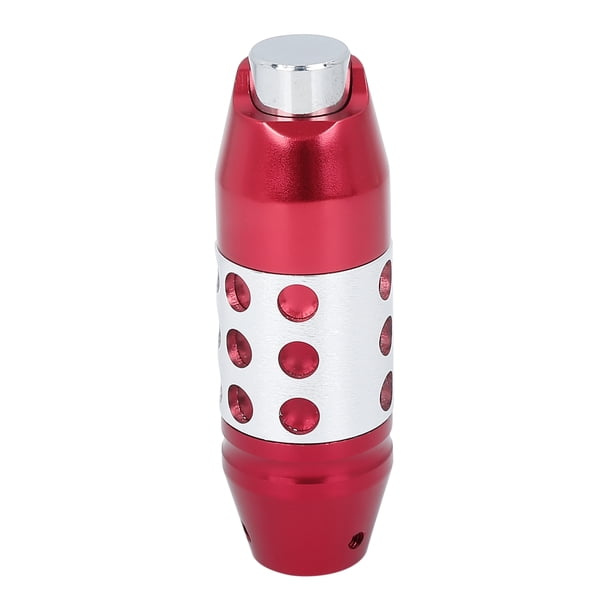 Universal Aluminio Aleación Coche Cambio Palanca Cambio Perilla con Botón Rojo