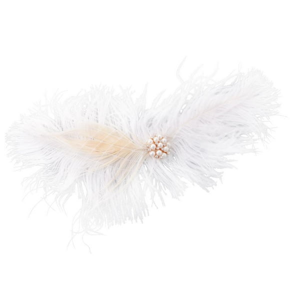 BELOVING Elegant Lady Girls Feather Headpieces Hair Clips Headpieces Hair Jewelry