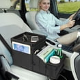 thumbnail image 6 of INFANZIA Car Seat Organizer, Backseat Van Organizer with Cup Holders for Car Front Passenger and Back Seat, Carseat Storages with Cooler Compartment for Kids and Adults for Toy, Snacks, Black, 6 of 9