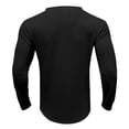 thumbnail image 4 of Men's Solid Color Thin Section Long Sleeve Button V-Neck Slim Fit Casual T-Shirt - Polyester, Multi-Size Available, 4 of 4