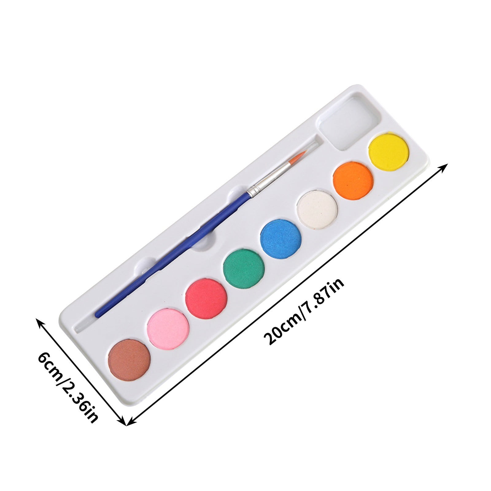 Fufafayo 6Pcs Children'sWatercolor Paint Set Heart-Shaped 8 Colors, Solid Pigment Powder Painting Kit, Art Supplies forKidsBeginners, Watercolor Palette with Brush for Study Classroom Home Studio