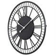 thumbnail image 2 of Utopia Alley Oversized Roman Round Wall Clock, 28" Diameter, Matte Black finish, 2 of 13