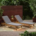 thumbnail image 3 of GDF Studio Teresa Outdoor Water Resistant Fabric Chaise Lounge Cushions, Set of 2, Cream, 3 of 10