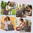 thumbnail image 6 of HUIACONG Bow Snowflake Christmas Quilted Shoulder Tote Bag for Women Large Capacity Featherlight Handbag for Holiday Shopping, Travel and Daily Use with Spacious Interior, 6 of 7