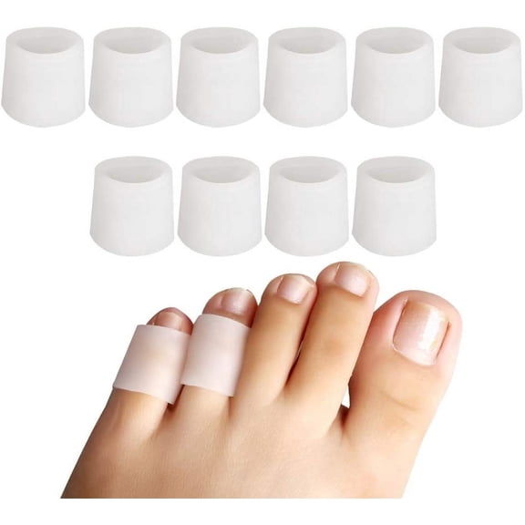 Roofei10 PCS Toe Protectors, Soft Gel Toe Sleeves For Corns Remover