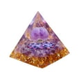thumbnail image 3 of Cristales Curativos Amatista Piedra Pirámide Escultura Resina (5 Cm), 3 of 9