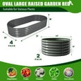 thumbnail image 4 of TRAMULL 6-Pack 4X4X1.5ft & 6X2X1.5ft Deep Root Galvanized Raised Garden Beds Outdoor for Planting Vegetables Flowers Herb, Quartz Grey, 4 of 4