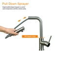thumbnail image 5 of Brushed Nickel Kitchen Faucets with Pull Down Sprayer, Single Handle Kitchen Sink Faucet with Pull Out Sprayer, 5 of 6