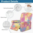thumbnail image 5 of Xoenoiee Colorful Palm Tree Pattern Recliner Slipcovers for Living Room, 4 Pieces Stretch Jacquard Recliner Chair Cover Soft Fitted Recliner Protector with Elastic Bottom for Kids, Pets, 5 of 7