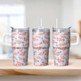 thumbnail image 2 of Flamingo Coffee Travel Mug 20OZ Stainless Steel Insulated with Handle Tumbler Cup Leak Proof Double Wall Vacuum Ideal for Daily Use Gifts for Women Girls on Birthday Christmas Summer, 2 of 6