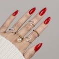 thumbnail image 1 of Set de 30 unidades de gel de almendras rojas CloudTrip de Press On Nails, 1 of 4