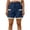 Blue-shorts for women, variant on YanHoo Shorts for Women Trendy Floral Patchwork Boho Vacation Short Pants Elastic Waisted Drawstring Casual Beach Shorts with Pockets