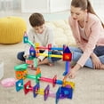 thumbnail image 3 of PICASSO-TILES Marble Run Magnetic Tiles for Kids,  71PC STEM Building Blocks Educational Race Track Toy Set, 3 of 12