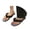Blue, variant on Womens Platform Sandals Flip Flop Wedges Chunky Slip on Flats Open Round Toe Stone Casual Summer Beach Vacation Party Slide Comfortable Thong Sandals