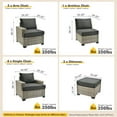 thumbnail image 2 of XIZZI 9 Pieces Wicker Patio Furniture Rattan Outdoor Sectional Sofa Waterproof Patio Conversation Chair Set with Cushion Ottoman for Backyard, Black, 2 of 8