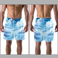 thumbnail image 3 of luoweisi Men's Beach Shorts Quick Dry Swim Trunks with Mesh Lining Clouds L, 3 of 5