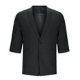 thumbnail image 5 of Mens Solid Color Blazer Jacket One Button Casual Suit Jackets Stretch Lapel Breasted Sport Coat, 5 of 7