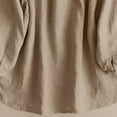 thumbnail image 6 of MIXUE Boho Tops For Women Autumn Winter Linen Solid Color Crew Neck Long Sleeve Loose Fashion Shirts For Women T Shirts Sportswear,Beige,XL, 6 of 8