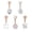 Rose Gold, variant on 14G Cubic Zirconia Belly Button Rings Opal Stone Belly Navel Piercing Banana Barbell Belly Ring for Women