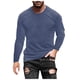 thumbnail image 1 of Camiseta de manga larga de color liso para hombre: cuello redondo holgado, para todas las estaciones, material de poliéster, tallas S-XXXL., 1 of 5