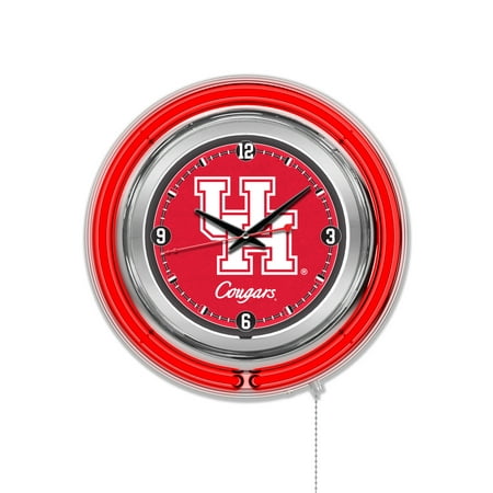 University of Houston 15 Double Neon Wall Clock