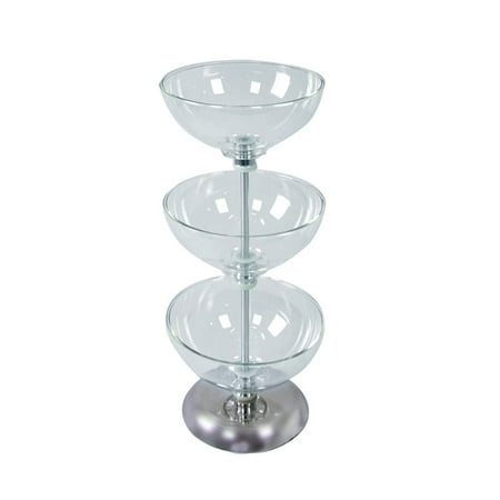 UPC: 0752830739147 | Azar Displays 720310 Three-Tier 10   10  & 10  Bowl Display