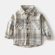 thumbnail image 1 of Blusa y camisa de manga larga con cuello vuelto para niñas de mediana edad y pequeñas, camisa de manga larga con cuello redondo, bolsillos y parte inferior suelta, blusa para niños, 1 of 6