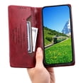 thumbnail image 6 of Allytechgroup Flip Case for Samsung Galaxy A36 5G with Credit Card Slot, RFID Blocking PU Leather Wallet Phone Shell with Kickstand Shockproof Back Cover Bumper for Women Men, Winered, 6 of 8